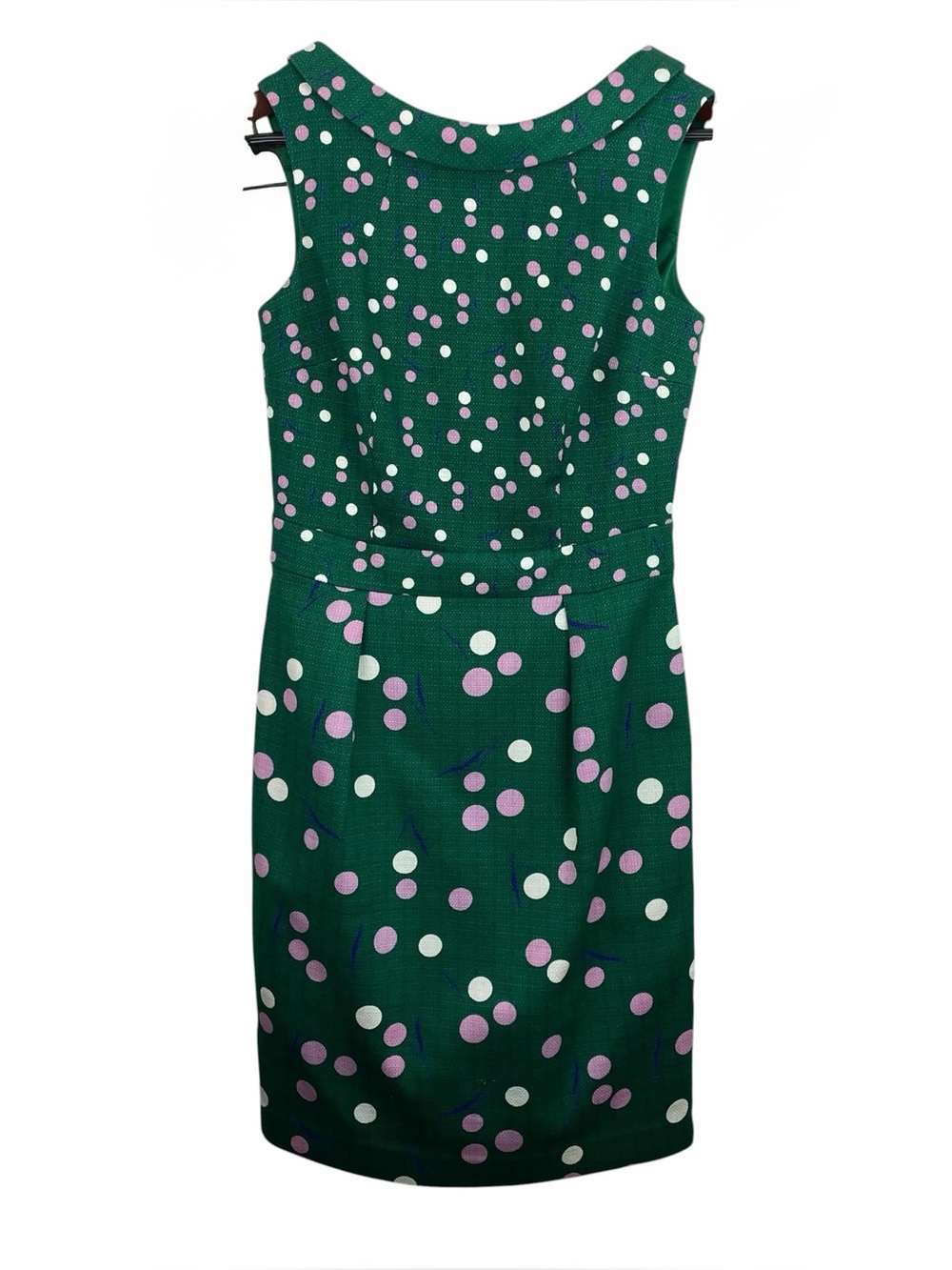 Boden | Green Pink Polka Dot Dress